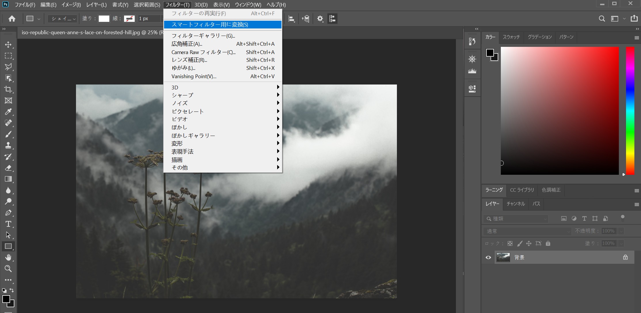 photoshop スマートフィルター